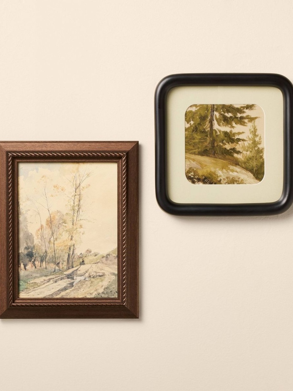 New Hearth & Hand 8”x8" and 8"x10" Autumn Treescapes Framed Wall Art Set